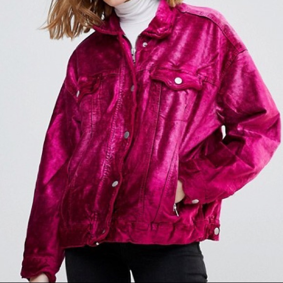 free people velvet trucker jacket